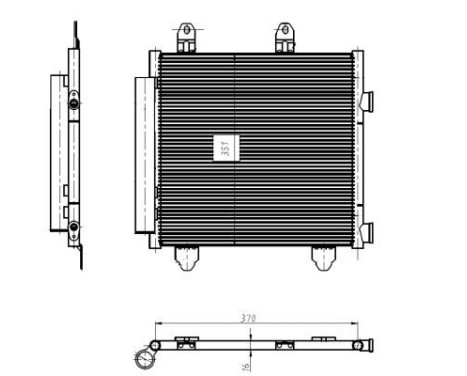 Condenser, air conditioning EASY FIT 350445 NRF