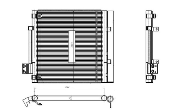 Condenser, air conditioning EASY FIT 350448 NRF, Image 2