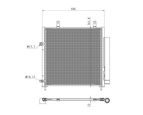 Condenser, air conditioning EASY FIT 350451 NRF