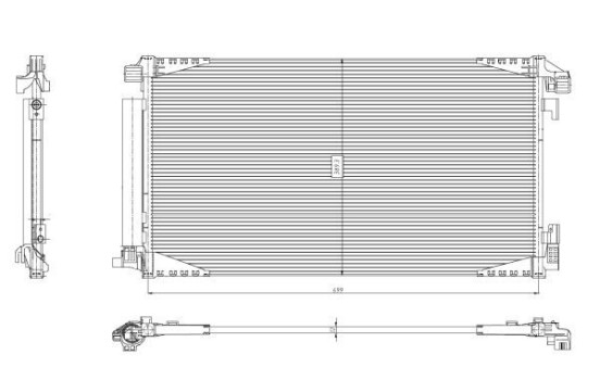 Condenser, air conditioning EASY FIT 350455 NRF, Image 5
