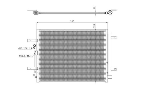 Condenser, air conditioning EASY FIT 350471 NRF