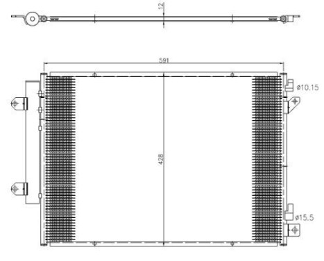 Condenser, air conditioning EASY FIT 350472 NRF