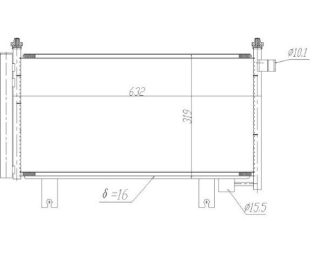 Condenser, air conditioning EASY FIT 350473 NRF, Image 2