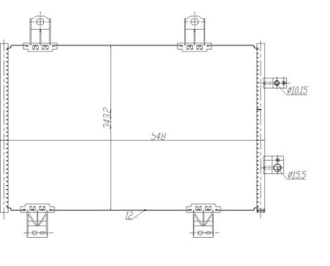 Condenser, air conditioning EASY FIT 350480 NRF, Image 3