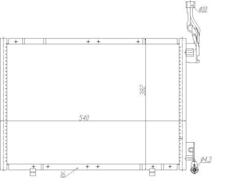 Condenser, air conditioning EASY FIT 350484 NRF, Image 2