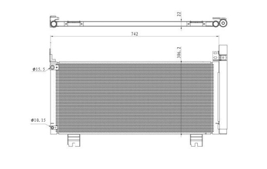 Condenser, air conditioning EASY FIT 350488 NRF, Image 4