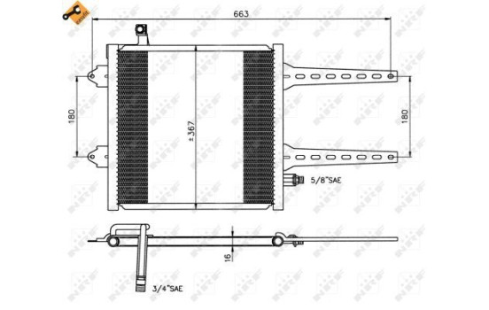 Condenser, air conditioning EASY FIT 35049 NRF, Image 2