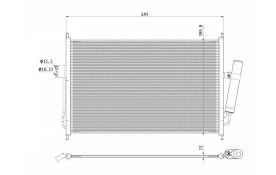 Condenser, air conditioning EASY FIT 350490 NRF, Image 4