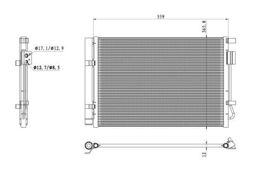 Condenser, air conditioning EASY FIT 350496 NRF, Image 5