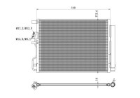 Condenser, air conditioning EASY FIT 350501 NRF