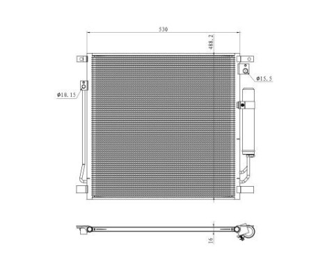 Condenser, air conditioning EASY FIT 350502 NRF, Image 4