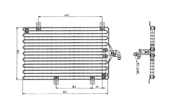 Condenser, air conditioning EASY FIT 35052 NRF, Image 3