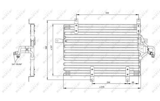 Condenser, air conditioning EASY FIT 35052 NRF, Image 5