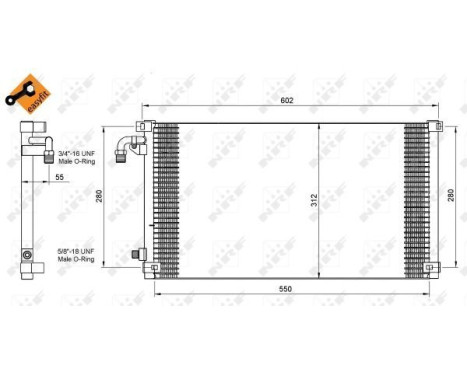 Condenser, air conditioning EASY FIT 35103 NRF, Image 2
