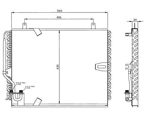 Condenser, air conditioning EASY FIT 35132 NRF