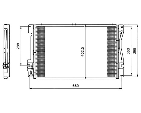 Condenser, air conditioning EASY FIT 35151 NRF