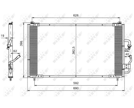 Condenser, air conditioning EASY FIT 35153 NRF, Image 2