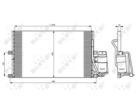 Condenser, air conditioning EASY FIT 35183 NRF, Image 2