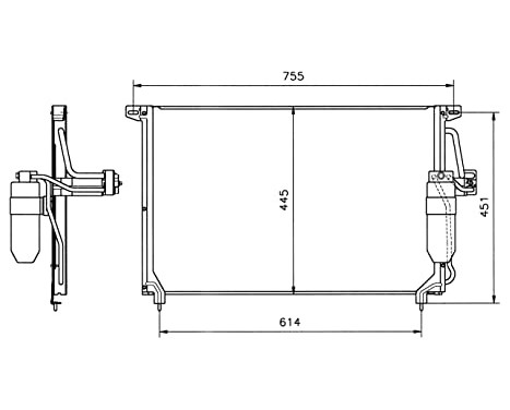 Condenser, air conditioning EASY FIT 35184 NRF