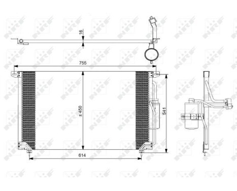 Condenser, air conditioning EASY FIT 35184 NRF, Image 2