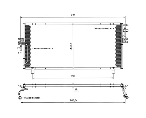 Condenser, air conditioning EASY FIT 35195 NRF