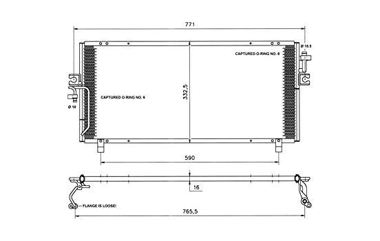 Condenser, air conditioning EASY FIT 35195 NRF