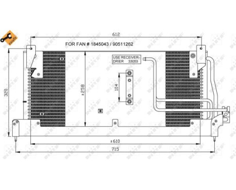 Condenser, air conditioning EASY FIT 35218 NRF, Image 6