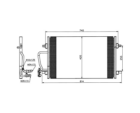 Condenser, air conditioning EASY FIT 35226 NRF, Image 2