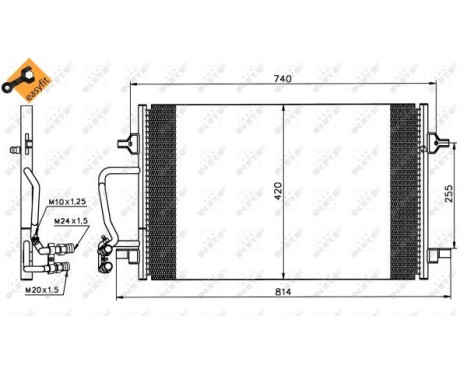 Condenser, air conditioning EASY FIT 35226 NRF, Image 3