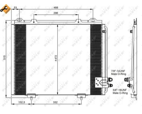 Condenser, air conditioning EASY FIT 35228 NRF, Image 6
