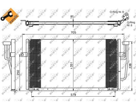 Condenser, air conditioning EASY FIT 35234 NRF, Image 2