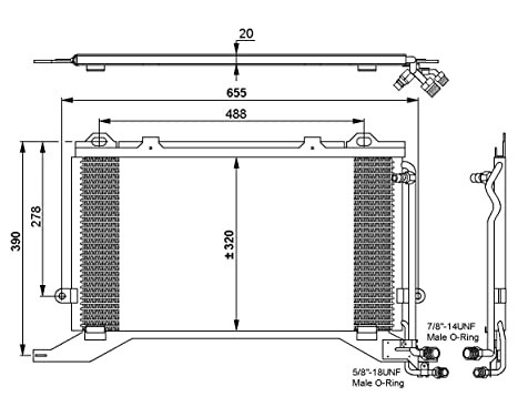 Condenser, air conditioning EASY FIT 35240 NRF, Image 2