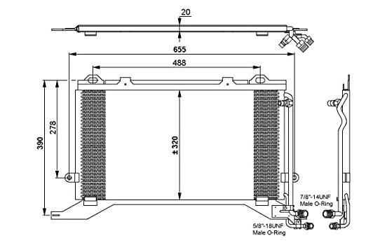 Condenser, air conditioning EASY FIT 35240 NRF, Image 2
