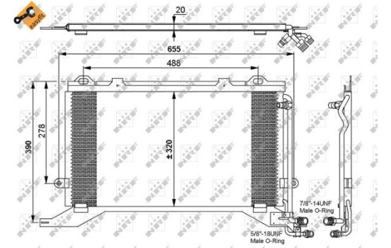 Condenser, air conditioning EASY FIT 35240 NRF, Image 3
