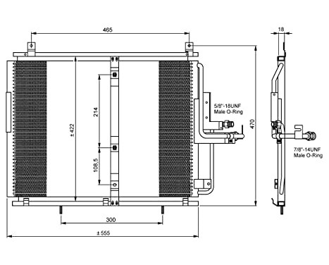 Condenser, air conditioning EASY FIT 35244 NRF, Image 2