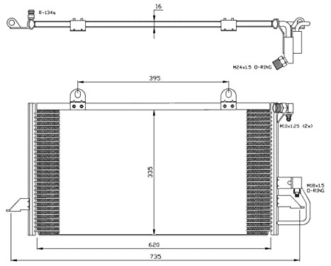 Condenser, air conditioning EASY FIT 35247 NRF, Image 7