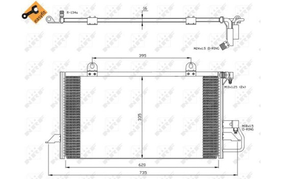 Condenser, air conditioning EASY FIT 35247 NRF, Image 5