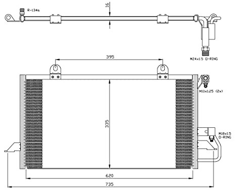 Condenser, air conditioning EASY FIT 35248 NRF