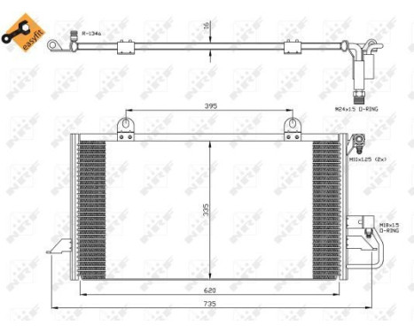 Condenser, air conditioning EASY FIT 35248 NRF, Image 2