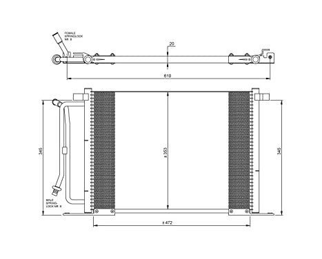 Condenser, air conditioning EASY FIT 35250 NRF, Image 5