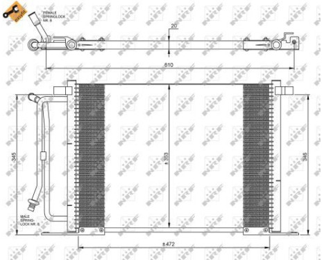 Condenser, air conditioning EASY FIT 35250 NRF, Image 4