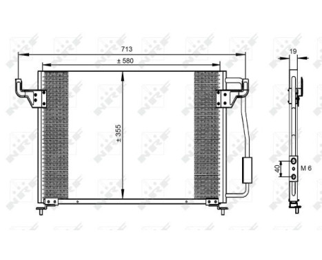 Condenser, air conditioning EASY FIT 35261 NRF, Image 2