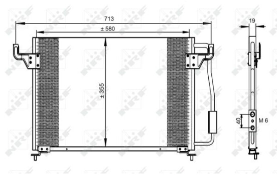 Condenser, air conditioning EASY FIT 35261 NRF, Image 2