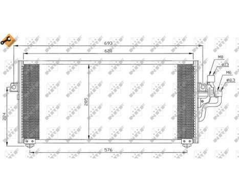Condenser, air conditioning EASY FIT 35268 NRF, Image 6