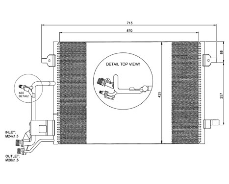 Condenser, air conditioning EASY FIT 35291 NRF, Image 5