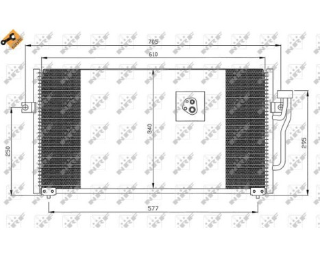 Condenser, air conditioning EASY FIT 35293 NRF, Image 7