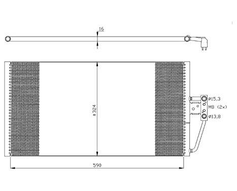 Condenser, air conditioning EASY FIT 35295 NRF, Image 2