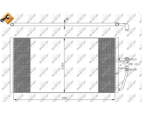 Condenser, air conditioning EASY FIT 35295 NRF, Image 3