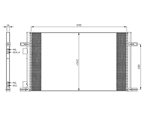 Condenser, air conditioning EASY FIT 35298 NRF, Image 7