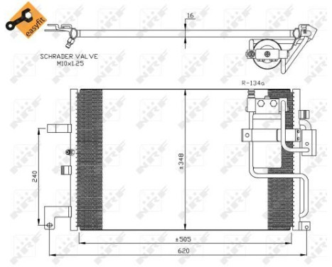 Condenser, air conditioning EASY FIT 35299 NRF, Image 3